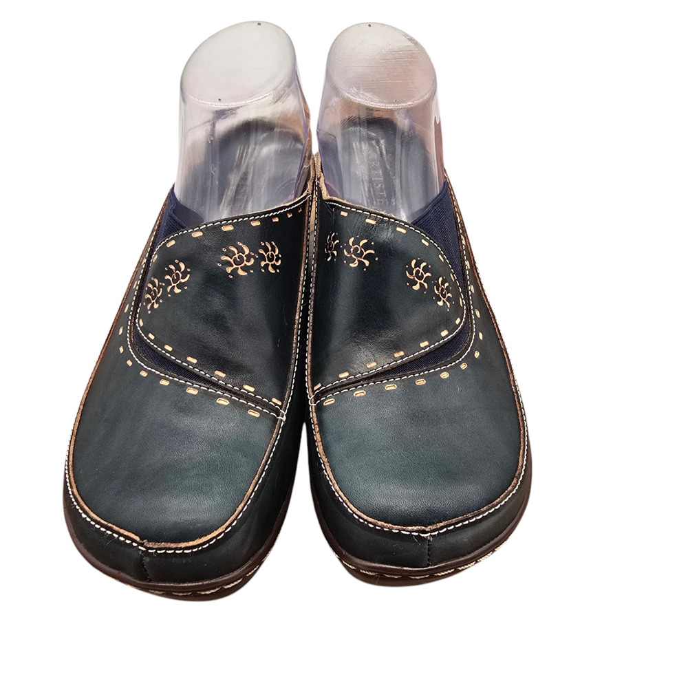 L'Artiste Chino Leather Clog Slip On Mule Womens 42 Blue Tan by Spring Step - Picture 2 of 12